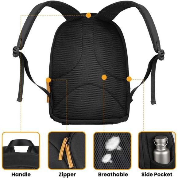 Camera Backpack Waterproof Camera Bag Large Capacity Camera Case Photography - Picture 4 of 7